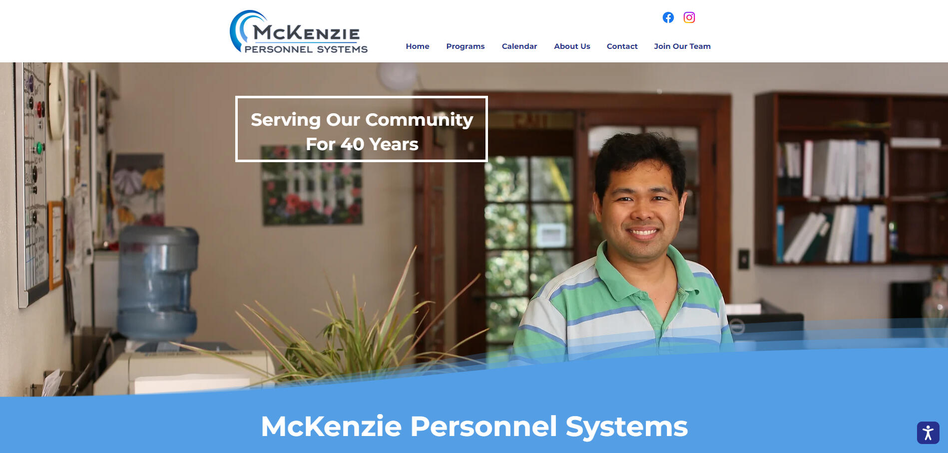 McKenzie Personnel Systems 40th Anniversary Website Redesign with New Calendar, Gallery and Program Refresh