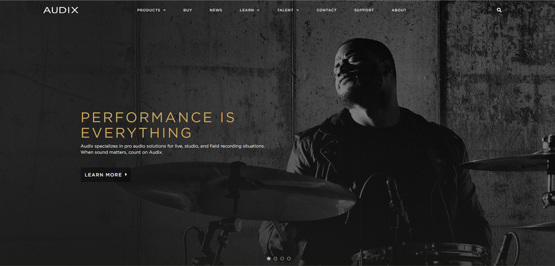 Audix Microphones Web Redesign and E-Commerce Launch