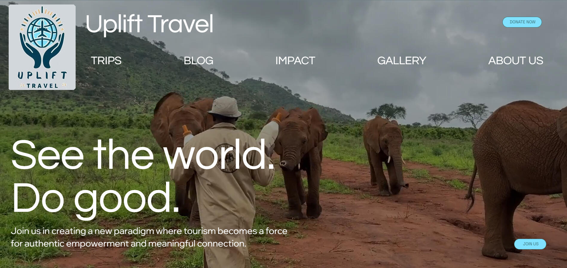 Uplift Travel Nonprofit Travel Agency Web Launch with Donation Capture
